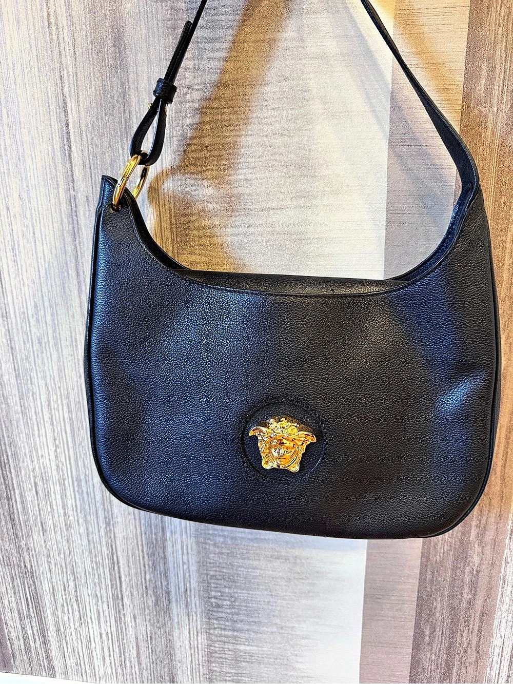 Versace Medusa Medallion Shoulder Bag Black